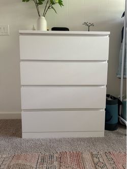 Ikea Malm / Storklinta 4 drawer dresser, white