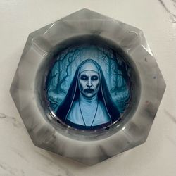 The Nun Resin Ashtray Custom Horror Movie Handmade Gothic Gift Collectible Decor