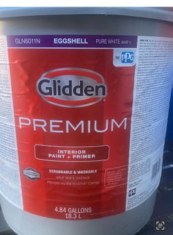 Glidden New 4.8 Gallon Of Premium French Gray Linen Paint 