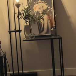 Glass side laptop table 