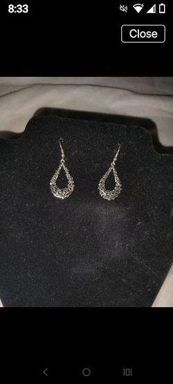 silver teardrop earrings