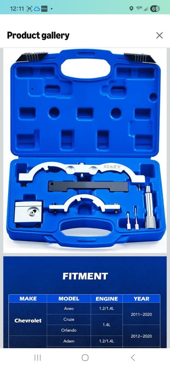 Orion Motor Tech Turbo Engine Timing Tool Kit Engine Camshaft Alignment Tool Set Compatible with 2009 to 2020 1.0 1.2 1.4L Chevrolet Chevy Aveo Cruze