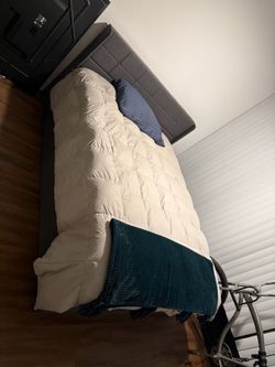 Queen size bed and mattress