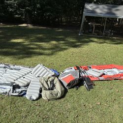 Inflatable Kayak And Inflatable 2 To 3 Person Boat With Paddles And Accessories