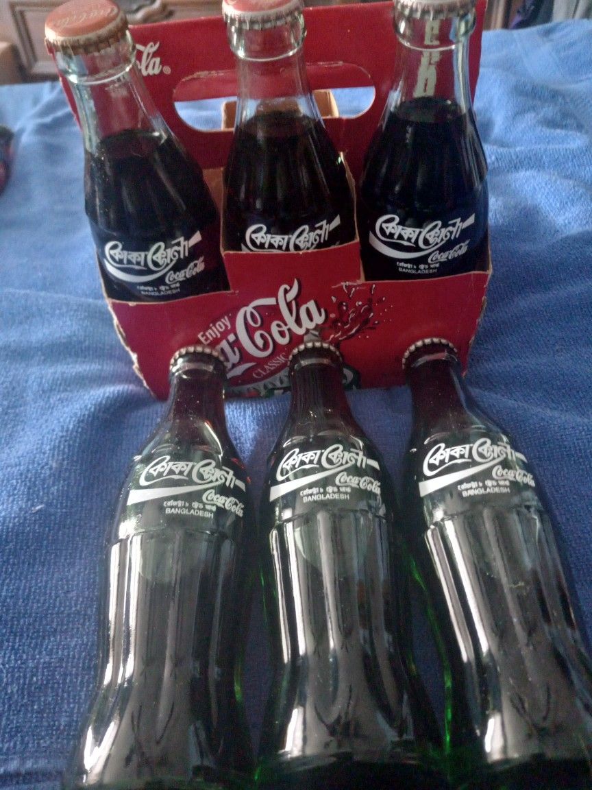 6 Bangladesh Coca-Cola Collector Bottles