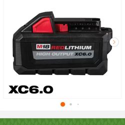Milwaukee M18 Brand New 6.0 HO Battery 