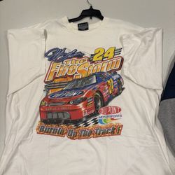 Lot of 3 Jeff Gordon items  vintage 2001 crewneck sweatshirt + short sleeve T-shirt + pillow 2XL  All in excellent condition non-smoking Great Christm