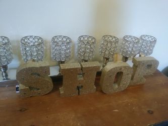 SHOP gold and glitter letters