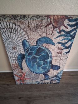 Sea Turtle Ocean Canvas Wall Art