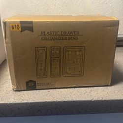 💥$10💥plastic Drawer Organizer Bins New 25 Piece Set