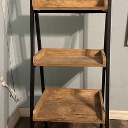 Wood & Metal 3-tier Slanted Shelves