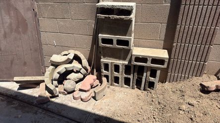 Free cinder blocks and stones