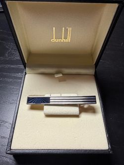 Sterling Silver Tie Clip with Original Box (Alfred Dunhill)
