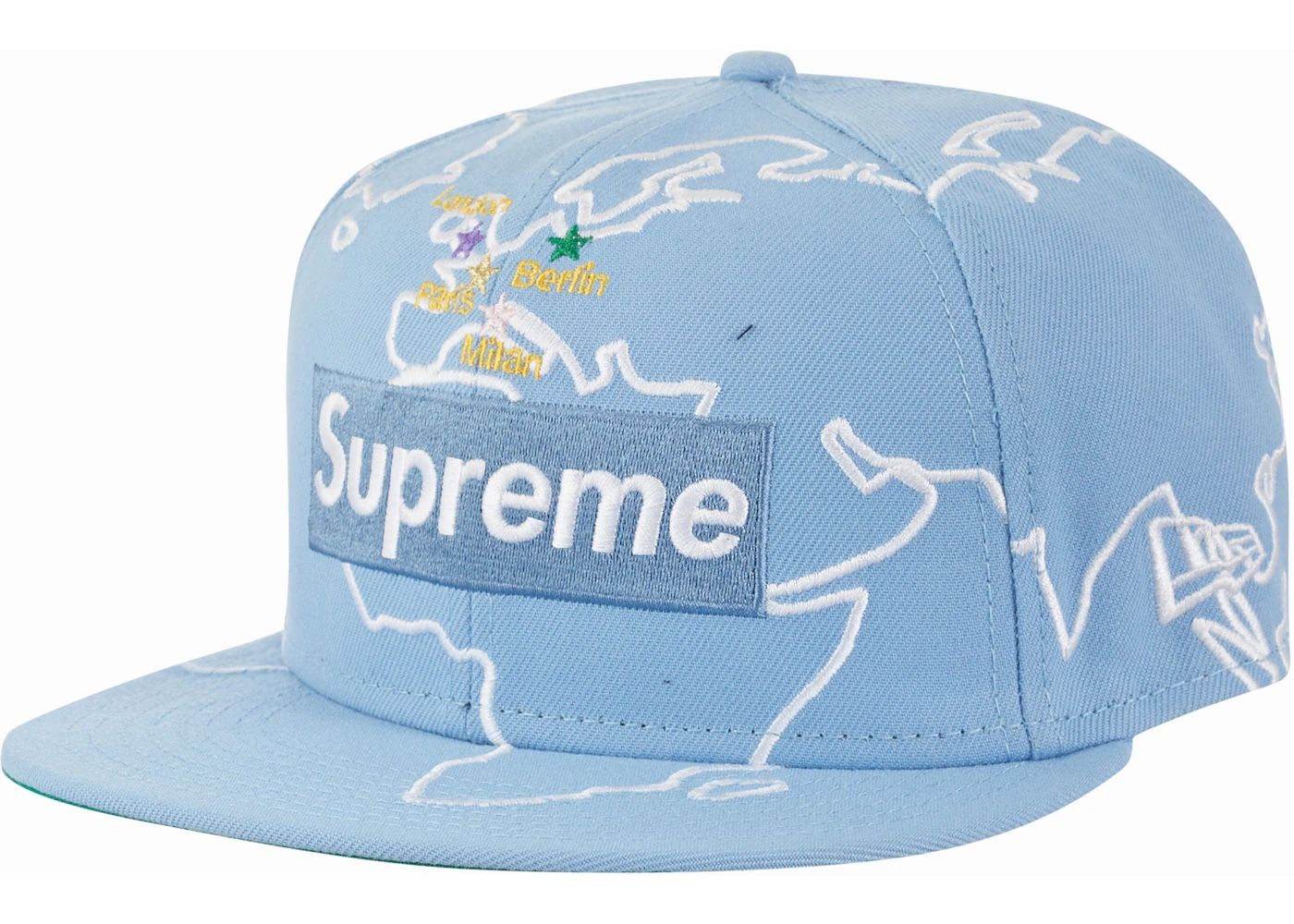 Supreme Worldwide Box Logo Fitted Hat