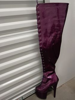 Adore 7inch heel thigh high boots