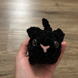 Black crochet cat