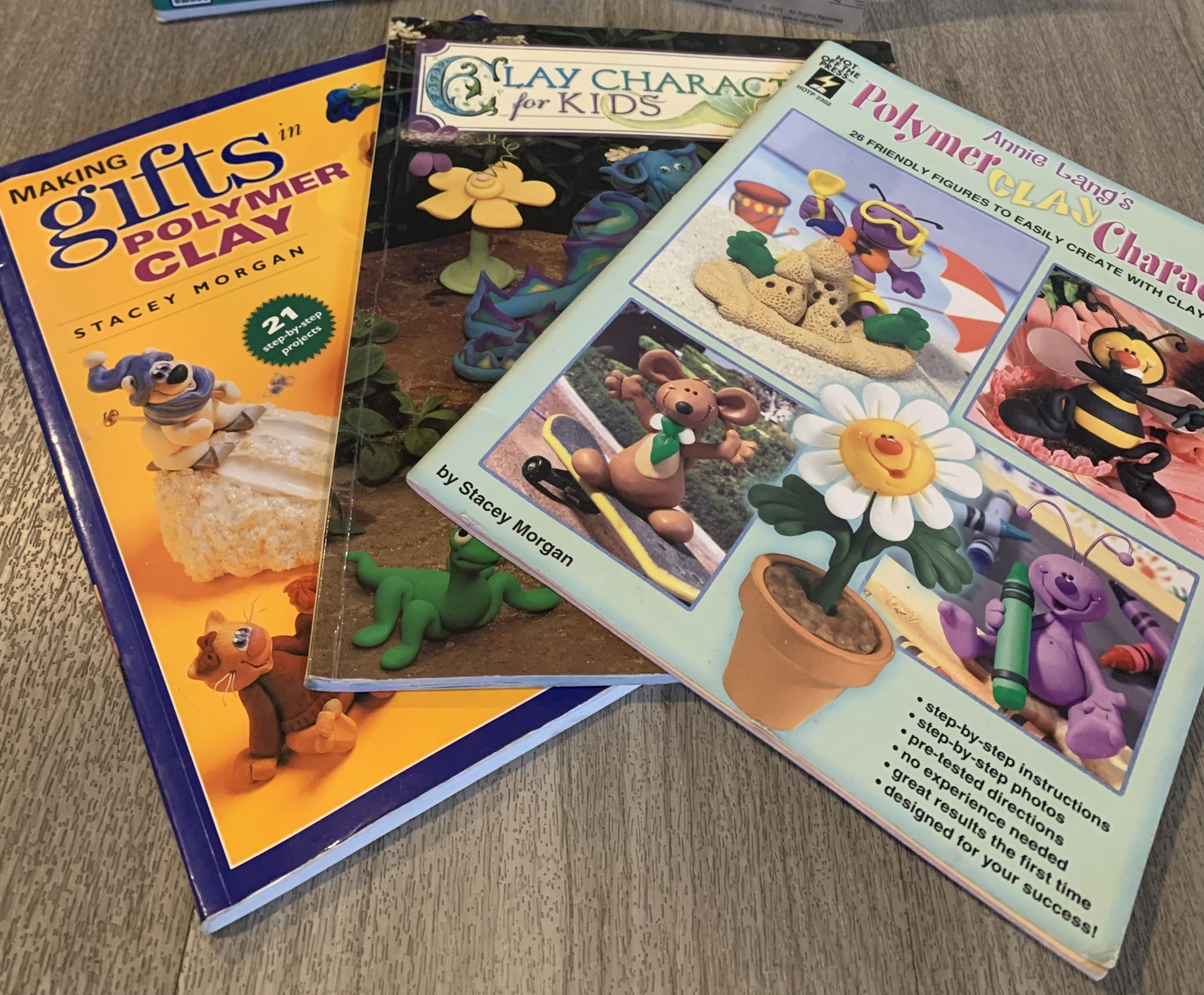 Polymer Clay 3 Books and Template- $10 (Gilbert)
