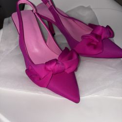 Brand New Other Stories kitten heel slingback shoes in hot pink Size 8 ES 39