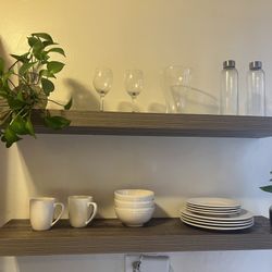 Both Floating Shelves , Rustic, 4’, 2 Shelves