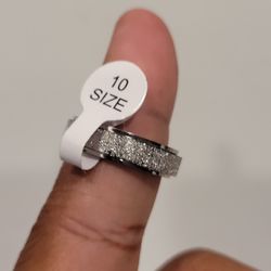 Stainless Steel Spinner Ring Size 10 New