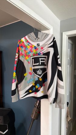 LA Kings Autism Awareness Jersey Hoodie Size XL