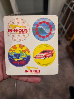 Vintage In-N-Out Burger Collector Pogs / Slammers Set