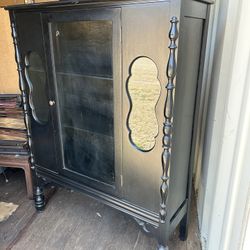 Curio Cabinet - Black Wood