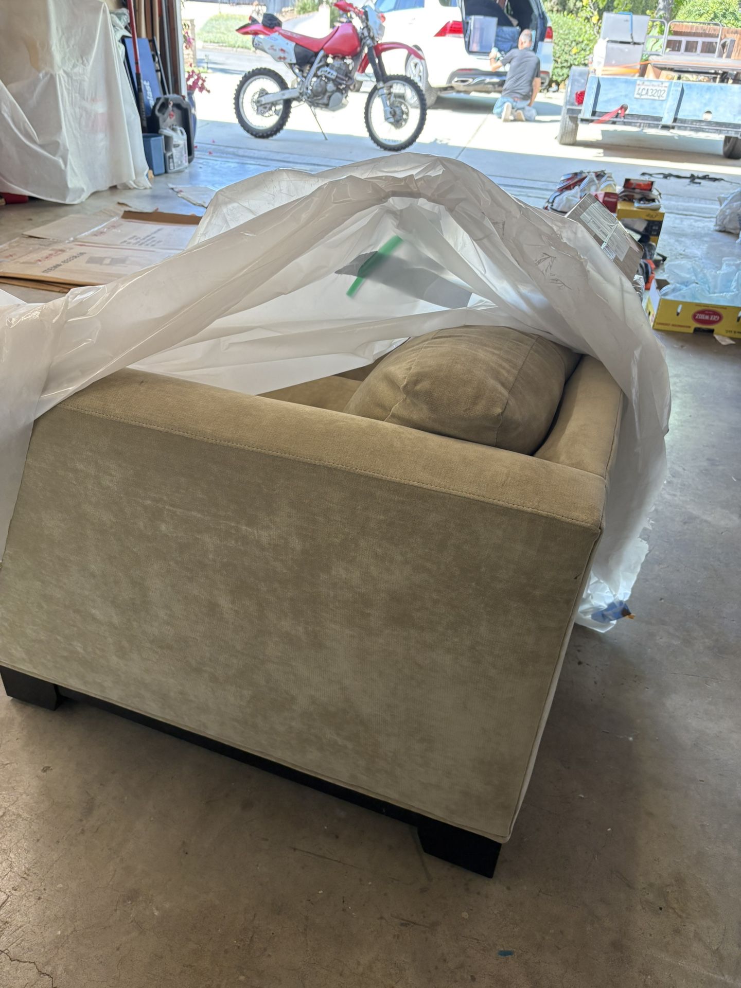 Small Cushion Couch & Queen Size Mattress