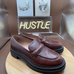 Madewell The Bradley Lugsole Loafer brown leather Women’s Sz 8