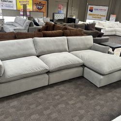  Grey Feather Cloud Sectional