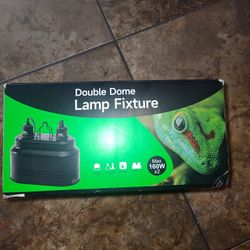 Dual Reptile Light Fixture Reflector Dome Heat/UVB Lamp 