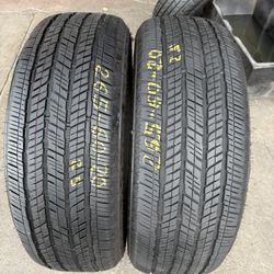 20” tires bridgestone 265/60/20 semi new with free installation $200 both 