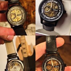 Awesome 😎 !! Men's Edison Automatic Skeleton Faced Watch !