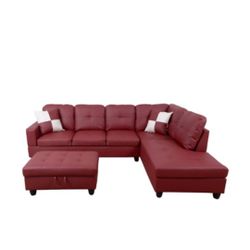 Sectional and ottoman