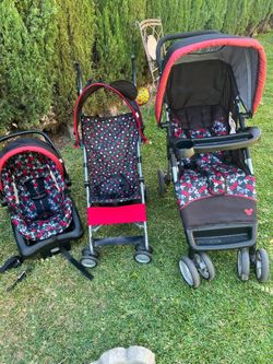 MICKEY MOUSE STROLLER AND CAR SEAT BUNDLE