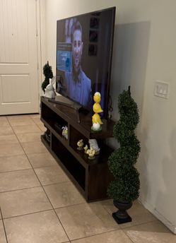 Brown Wood TV Table