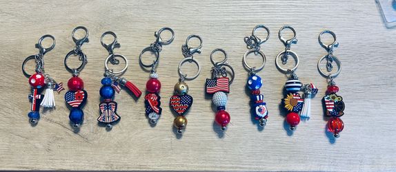 Patriotic Keychains and Purse Bling