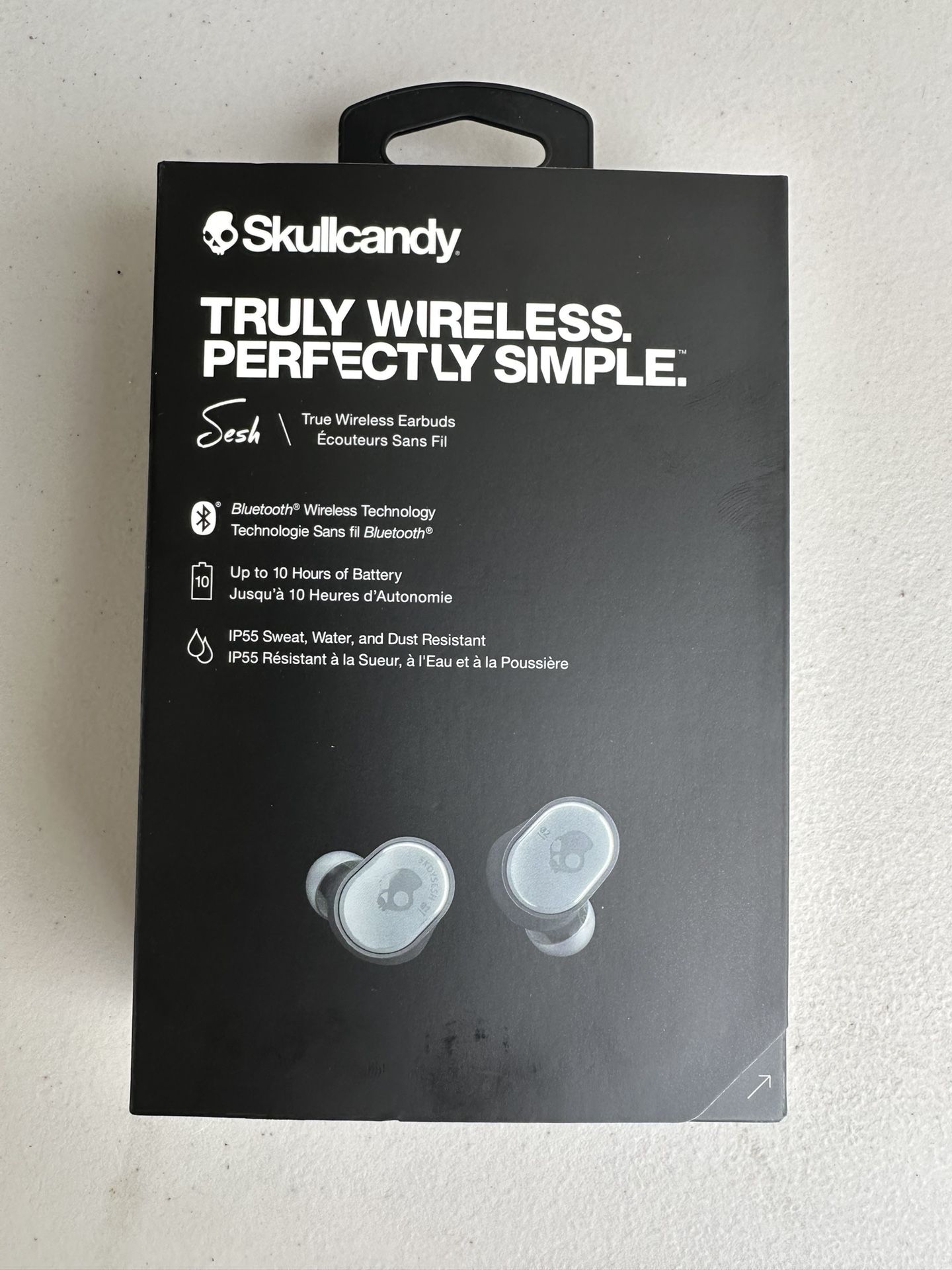 Skullcandy Sesh Evo True Wireless Earbuds - Bluetooth in-Ear Headphones with Charging Plug (True Black)