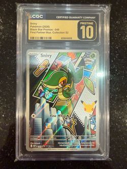 🌿 Snivy #049 First Partner Illustration – CGC PRISTINE 10 🌿