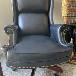 Very  Beautiful leather office chair dark navy