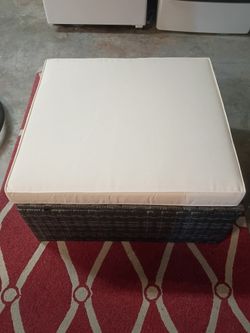 Wicker Ottoman
