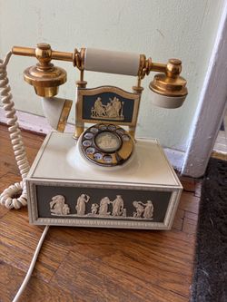 Vintage Deco-Tel Wedgwood-Style Rotary Telephone