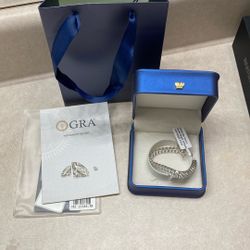 GRA moissanite tennis bracelet