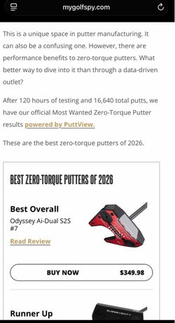 Odyssey ai dual #7 putter