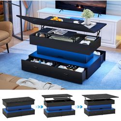 LED LIFT TOP COFFEE TABLE