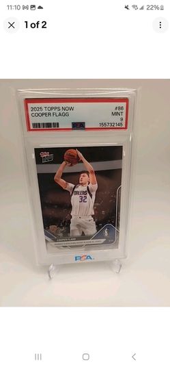 2025-26 Topps Now Cooper Flagg #86 Dallas Mavericks PSA 9