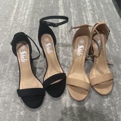 Shein Black And Tan Heels Size 10