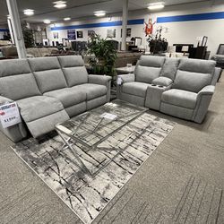 New Arrival!  Power Reclining Sofa And Loveseat Set!