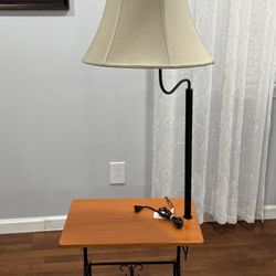 Lamp Holder Table With Rack For Storage 