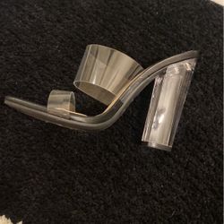 Clear / Black Heels 